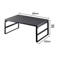 リヒトラブ 机上台 幅390mm ハイタイプ マットブラック A7331-124 1セット(3台)