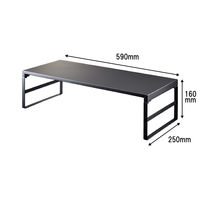 リヒトラブ 机上台 幅590mm ハイタイプ マットブラック A7333-124 1セット(3台)