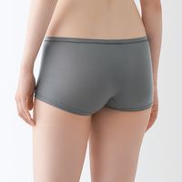 【レディース】無印良品 婦人 なめらかボクサーショーツ 婦人Ｓ ダークグレー 良品計画