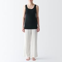 【レディース】無印良品 婦人 なめらかブラタンクトップ 婦人Ｍ 黒 良品計画