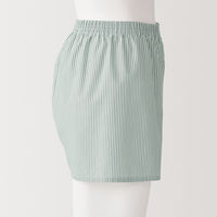 【メンズ】無印良品 紳士 綿ブロード 前開き トランクス 紳士Ｍ グリーンストライプ 良品計画