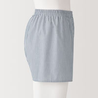 【メンズ】無印良品 紳士 綿ブロード 前開き トランクス 紳士Ｍ ダークネイビーストライプ 良品計画