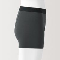 【メンズ】無印良品 紳士 なめらか 前開きボクサーパンツ 紳士Ｍ ダークグレー 良品計画