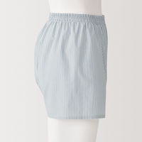 【メンズ】無印良品 紳士 綿ブロード 前開き トランクス 紳士Ｍ ライトブルーストライプ 良品計画