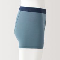 【メンズ】無印良品 紳士 なめらか 前開きボクサーパンツ 紳士Ｌ スモーキーブルー 良品計画