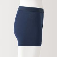 【メンズ】無印良品 紳士 なめらか 前開きボクサーパンツ 紳士Ｌ ダークネイビー 良品計画