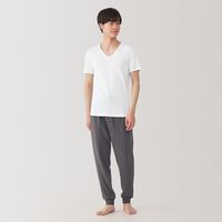 【メンズ】無印良品 紳士 さらっと綿 Ｖネック半袖Ｔシャツ 紳士Ｍ 白 良品計画