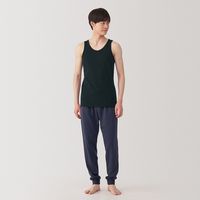 【メンズ】無印良品 紳士 さらっと綿 タンクトップ 紳士Ｍ 黒 良品計画