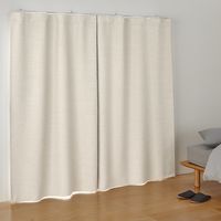 無印良品 防炎 遮光性 二重織りノンプリーツカーテン 幅１００×丈１７８ｃｍ用 アイボリー 良品計画