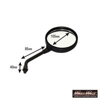 マッドマックス バイク用ミラー Z2タイプミラー 10mm ショートステー ブラック 1本入 MM04-K001-01 1本（直送品）
