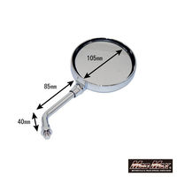 マッドマックス バイク用ミラー Z2タイプミラー 10mm ショートステー メッキ 1本入 MM04-K003-01 1本（直送品）
