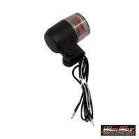 マッドマックス 汎用 丸形ミニヨーロピアンウインカー ブラック/スモーク 2個セット MM11-0063-SM 1セット(2個)（直送品）