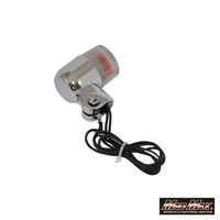 丸形ミニヨーロピアンウインカー シルバー/クリア M10×76mm取付ステー付 MM11-0072-CL-2 1セット(4個)（直送品）