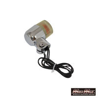 マッドマックス 丸形ミニヨーロピアンウインカー シルバー/黄ばみ M10×60mm取付ステー付き MM11-0074-LY 1セット(2個)（直送品）