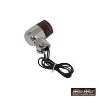 マッドマックス 丸形ミニヨーロピアンウインカー シルバー/スモーク M10×60mm取付ステー付 MM11-0074-SM 1セット(2個)（直送品）