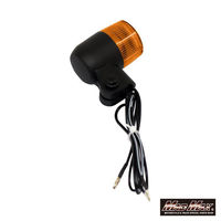 丸ミニヨーロピアンウインカー ブラック/オレンジ M10×73mmアルミステー付 MM11-0077-OR-2 1セット(4個)（直送品）