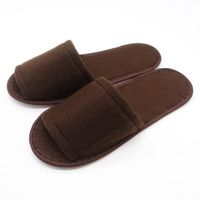 オクムラ パイル使い捨てスリッパ 使いきり 多目的 旅行 出張 乗り物 Mサイズ ブラウン 1セット（8足入）