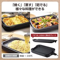 ホットプレート 角型 平面プレート 幅広 深さ2.8cm パーツ取り外し可能 丸洗い ブラック THP40A-K テスコム 1個（直送品）