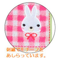 日繊商工 キッズ柄タオルハンカチ(ウサギさん)個包装 プチギフト QGS3097P-1P(10) 1箱(10枚入)（直送品）