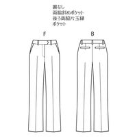 ボンマックス レディスストレートパンツ ネイビー 9号 FP6322L FP6322L-8-9G 1着（直送品）