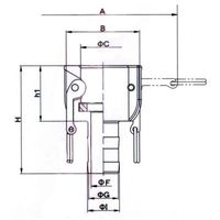 エスコ 1 ” ホース用カップリング(ポリプロピレン製) EA462BS-8 1個（直送品）