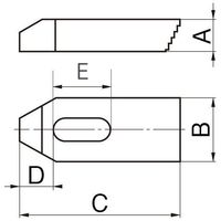 エスコ M 8x 60mm ステップクランプ EA637CB-8 1個（直送品）