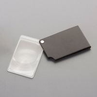 エスコ x 2.5/48x74mm ポケットルーペ(角型/ブラック) EA756B-93 1個（直送品）