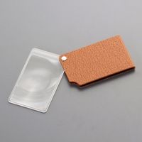 エスコ x 2.5/48x74mm ポケットルーペ(角型/ブラウン) EA756B-92 1個（直送品）