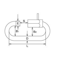 エスコ 10.0x 76mm ピン止めリングキャッチ(ステンレス) EA638JH-10 1個（直送品）
