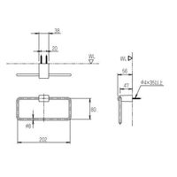 エスコ 202mm タオル掛け EA638LE-206 1個（直送品）