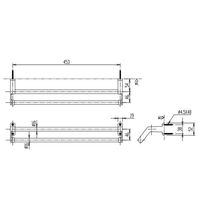 エスコ 453mm タオル掛け(ステンレス製/2段式) EA638LE-211 1個（直送品）