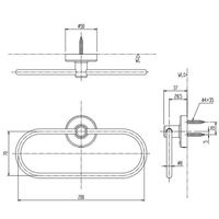 エスコ 200mm タオル掛け EA638LE-213 1個（直送品）
