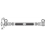 エスコ 10.0mm ターンバックル(ステンレス製/トグル&トグル) EA638SG-110 1個（直送品）