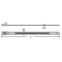 エスコ 12x300mm 結束バンド(SUS316/コーティング/10本 EA463FW-251 1袋(10本)（直送品）