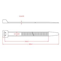 エスコ 280x12.7mm 強力結束バンド(100本) EA475-280L 1袋(100本)（直送品）