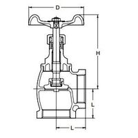 エスコ RC 3/8 ” グローブバルブ(青銅製) EA470CA-103 1個（直送品）