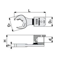 エスコ 10mm[EA723NKー1・2用] クイックスパナヘッド EA723NK-310 1個（直送品）
