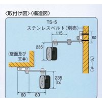エスコ 175x150mmx2 凸面ツインミラー(取付金具付) EA724ZS-21 1個（直送品）