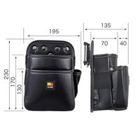 エスコ 195x135x230mm 着脱式腰袋 EA925TD-1 1個（直送品）