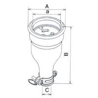 エスコ AC250V/30A 防水型コネクター(接地3P) EA940BH-22 1個（直送品）