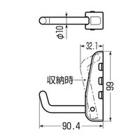 エスコ [給電ポール用] ケーブルフック EA940CV-167 1組（直送品）