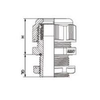 エスコ 32.0ー38.0mm/G1・1/2” ケーブルグランド(防水型) EA948HT-34 1袋（直送品）
