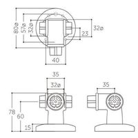 エスコ φ32x80x78mm メイクチーズブラケット EA951EX-6 1個（直送品）