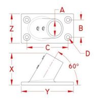 エスコ 25mm パイプ用アングルベース(ステンレス製) EA951EW-153 1個（直送品）
