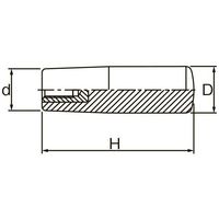 エスコ M16 雌ねじグリップ(ステンレス製) EA948BY-125 1個（直送品）