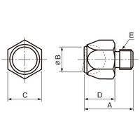 エスコ M16x16mm [ボールエンド]ボルト EA948DM-5 1個（直送品）