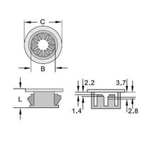 エスコ 38.1mm スナップブッシング(100個) EA948HC-38.1 1袋(100個)（直送品）