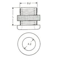 エスコ 40mm ブッシング(黒/5個) EA948HJ-40 1袋(5個)（直送品）