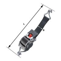 エスコ 50mmx3.0m/750kg ベルト荷締機(自動巻取式) EA982AA-13 1個（直送品）