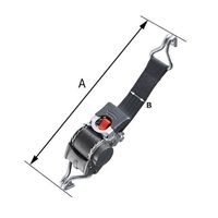 エスコ 50mmx3.0m/750kg ベルト荷締機(自動巻取式) EA982AA-18 1個（直送品）